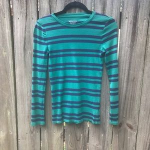 Green and Navy Long Sleeve Shirt